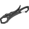 Generic Supporto compatto per labbra di pesce, con portachiavi, forte strumento da pesca, ganascia larga, portatile, per campeggio e attività all'aperto (nero, 10,9 x 2,5 cm)