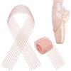 IWOWHERO 2 Pezzi Elastici per Scarpe da Balletto Rosa, Fasce Elastiche Invisibili in Gomma per Danzatrici, Confortevoli e Versatili per Allenamento di Danza e Jazz