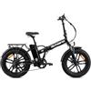 F.lli Schiano Fat Bike Pieghevole 20 Telaio Alluminio 250w 48v 15ah Nero Opaco cerchi in lega