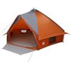 GFMGUEMV Moderna tenda tepee per 10 persone in grigio e arancione, 490 x 410 x 210 cm, in poliestere 185T con struttura in taffetà, include pali, tiranti, picchetti e borsa per il trasporto.