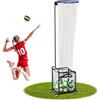hongward Rete da allenamento per pallavolo, altezza regolabile da 1,7 a 3,3 m, attrezzatura da allenamento da pallavolo rimovibile con angolo da 0-90° e 4 ruote, borsa di raccolta per allenamento interno ed