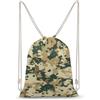 FWJZDSP Zaino a tracolla mimetico verde e marrone con coulisse, borsa da viaggio, sportiva, da palestra, unisex