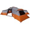 GFMGUEMV Grande tenda familiare per esterni fino a 12 persone, 833 x 585 x 216 cm, materiale taffetà impermeabile con cinque spazi separati, porta elettrica e ganci per appendere, facile da montare