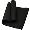 Generic Tappetino da yoga monocromatico, 4 mm, antiscivolo, per uomo e donna, per sport, fitness, attrezzatura da yoga (nero, taglia unica)