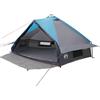 GFMGUEMV Moderna tenda tepee per 8 persone, blu e grigio, 490 x 410 x 210 cm, in poliestere 185T con struttura in taffetà, con aste, tiranti, picchetti e borsa per il trasporto