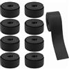 Xevtrak Grip Racchetta Tennis, Grip Racchetta Badminton e Surgrip Tennis in Materiale PU, Striscia antiscivolo Racchetta Squash e Grip Padel con assorbimento del sudore, nastro nero sportivo 8 pezzi
