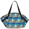 SDEGTHO Blue Goat Print - Coperta da picnic rotonda con stampa elegante, tappetino impermeabile 2 in 1 per campeggio e attività all'aperto
