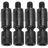 Generic Adattatore a Sgancio Rapido per Connettore Pod per Canna da Pesca Durevole da 4 Pezzi Facile Installazione di Allarmi di Abboccata su Canne e Bastoncini (Nera)