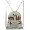 FWJZDSP Zaino con coulisse e stampa fenicotteri arcobaleno, borsa a tracolla da viaggio, sportiva, da palestra, unisex