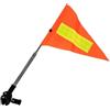 YNPQTDS Bandiera impermeabile resistente agli retrattile 21x30cm PVC ad alta visibilità per rimorchio bici bandiera con per la sicurezza per scooter all'aperto per carrello da