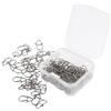Nutup Gourd Snap Swivel 200pcs Quick Change Hook Lunghezza per Bass Lures - Metal Link Set Acqua Dolce Uso