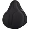 Nutup Comodo cuscino da sella per bicicletta, ampio strato in memory foam e gel, per uso domestico e palestra, 275 x 260 mm (nero)