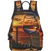 Lawenp Zaino per laptop Zaino leggero per esterni con stampa Sunset Wine Glass