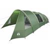 GFMGUEMV Tenda a tunnel per 6 persone, verde, bianco, 778 x 356 x 210 cm, con tettoia, poliestere 185T rivestito in poliuretano, telaio in acciaio, finestra di ventilazione, tasca interna, porta elettronica
