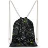Lawenp Trama squallida astratta Elemento geometrico Zaino con coulisse Borsa da palestra sportiva in tela Borsa a tracolla resistente per uomo donna