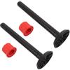 DOITOOL Set Da 2 Maniglia Resistente Kettlebell Regolabile per Plastica Nera Ergonomica e Portatile, per Allenamenti Muscolari e Cross Training a Casa
