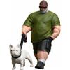 Statuetta Di Cane Che Passeggia, Miniatura Dettagliata Di Persona, Miniatura
