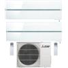 Mitsubishi Dual Smart LN 9+12 Btu Dual Split con Unità Esterna MXZ-3F54VF4 R32 Wi-Fi A+++ : Colore - Bianco
