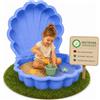 Ondis24 Conchiglia d'acqua, sabbiera in 2 pezzi, in plastica, con coperchio (celeste, 87 cm, 2 pezzi)