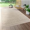 Paco Home Tappeto per interni ed esterni, terrazza e balcone, resistente alle intemperie, moderno, motivo geometrico, dimensioni 80x250 cm
