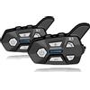 WAYXIN R5 2-pack auricolare moto per 2 persone, 1000m sistema di comunicazione interfono in moto, casco auricolare con vivavoce Bluetooth, radio, interfono con riduzione del rumore, funzione