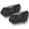 WAYXIN R6S Cuffia per moto 2 Pack Sistema di comunicazione interfono per moto fino a 6 piloti 1200m Cuffia per casco con vivavoce Bluetooth, interfono con riduzione del rumore