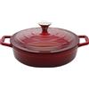 ELO Stahlwaren GmbH ELO Padella da portata rosso ciliegia Ghisa rotonda robusta Induzione rosso 28 cm
