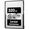 Lexar Scheda di memoria professionale CFexpress di tipo A da 320 GB, serie Silver, fino a 800 MB/s in lettura, VPG200, scheda video CF 8K, compatibile con fotocamere Sony Alpha e Sony FX
