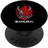 Samurai Japanese Oni Demon Mask Cyber Pu Samurai Giapponese OniCyborg Maschera Demone Cyberpunk Streetwear PopSockets PopGrip Adesivo