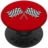 The Moto Store Bandiera a scacchi che sventolava PopSockets PopGrip Adesivo