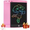 HOMESTEC Tavoletta Grafica LCD con Display Colorato 8,5 Pollici, Tavoletta Scrittura da Disegno Cancellabile con Scheda Elettronica con Pulsante Elimina e Interruttore di Blocco, Salva Carta (Rosa)