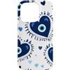 Evil Eye Greek Mythology Greece Gifts Custodia per iPhone 14 Pro Occhio greco blu scuro malocchio occhio carino cuore