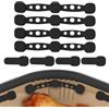 AMFUN Magneti in Silicone per Friggitrice ad Aria, 4 Pezzi Clip Magnetiche Carta Forno, Fibbia Magnetica per Fodere di Carta Pergamena Previene la Bruciatura della Carta (Nero)