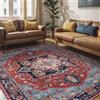 Mazovia Tappeto Salotto Tradizionale - Tappeti Soggiorno Antiscivolo - Tappeti Camera da Letto - Tappeti Salotto Oriental Vintage - Rosso Rosso borgogna 120 x 170 cm