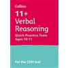 Letts 11+ 11+ Verbal Reasoning Quick Practice Tests Age 10-11 (Year (Tascabile)