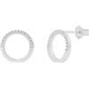 TOM TAILOR - Orecchini da Donna in Argento 925 - con Zircone - Orecchino a Perno a Cerchio - TT-E0028