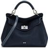 JW PEI Lucia Borsa a Mano da Donna-Camoscio Sintetico Blu Navy