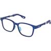 Crullé Kids Purposeful C3 | Occhiali per Bambini | Prova Online | Unisex | Plastica | Quadrati | Blu, Trasparente | Adrialenti