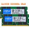 Crucial 16GB/32GB DDR4 2133 2400 2666 3200 MHz SO-DIMM 260-Pin Laptop Memory Ram