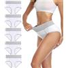 wirarpa Slip Elasticizzato Mutande Donna Cotone Vita Alta Pacco 5 | Intimo Mutande, Traspirante Slip, Vita aderente e stabile, Multicolor Pacco