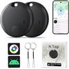 ZIXUANFO Air Tracker Tag per Android, confezione da 2 tracker Bluetooth, compatibili con l'app Google Find Hub Device, etichette di localizzazione intelligenti per chiavi, valigie, zaini e portafogli.