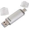 Hama - Flashpen "C-Laeta", USB Type-C 3.1 - USB 3.0, 256 GB, 70 MB/s, silver