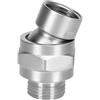 NIYATA Soffione per doccia, adattatore per doccia, doccetta 360 gradi, ottone G1/2
