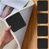 AMFUN Tappeto Gripper, 4 pinze Antiscivolo e Riutilizzabili Tappeto Gripper, Anti-Arriccia Moquette Fissa Angoli, per tappeti bifacciali su Pavimenti Legno e Piastrelle (Piazza, Nero)