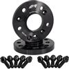 Simoni Racing DR100N/B16N - Kit 2 Distanziali Neri in Alluminio con bulloneria 18 mm 5X112 Centraggio 57,1