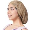 CHARM Berretto Uomo Estivo A Maglia Fine, Cappello da Donna in Cotone al 100%, Slouchy Beanie Leggero E Arioso Fatto A Mano Beige