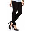 Ladyline leggings ultra morbidi in cotone premium extra lunghi churidar leggings tinta unita allenamento yoga legging indiano Nero XX-Large
