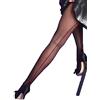 Yummy Bee - Collant Trasparenti da Donna Con Cuciture Posteriori - Taglie Forti 8-18, Cuciture Nere/Rosse, M