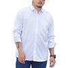 ZODICK Camicie A Maniche Lunghe Taglie Forti da Uomo Camicia Casual Allentata Primavera Autunno Camicia Formale Oversize da Lavoro Solida Camicia alla Moda di Grandi Dimensioni,Bianco,4XL