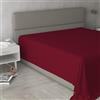 Italian Bed Linen Lenzuolo Sopra MAX COLOR Matrimoniale Maxi 270x300 cm, 100% Cotone Made in Italy - Lenzuola Letto Matrimoniale Maxi in Tinta Unita - BORDEAUX